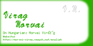 virag morvai business card